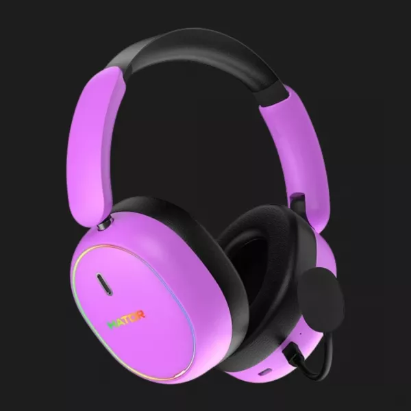 Ігрова гарнітура Hator Phoenix 2 Hi-Res (ESH42) (Wireless) (Cyber Violet) (UA)
