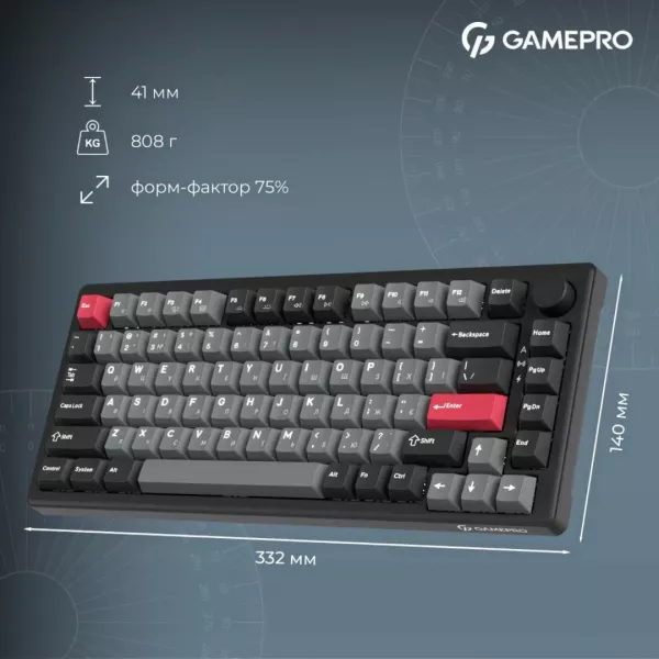 Клавіатура GamePro Asgard Yord (MK266BK) (Black) (UA)