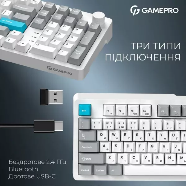 Клавіатура GamePro Asgard Drakkar (MK305WH) (White) (UA)