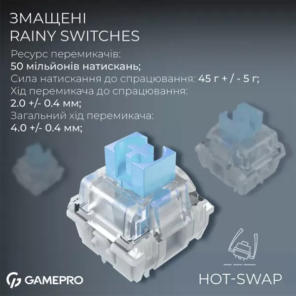 Клавіатура GamePro Asgard Valhalla Pro 75% Rainy switches (Black) (UA)