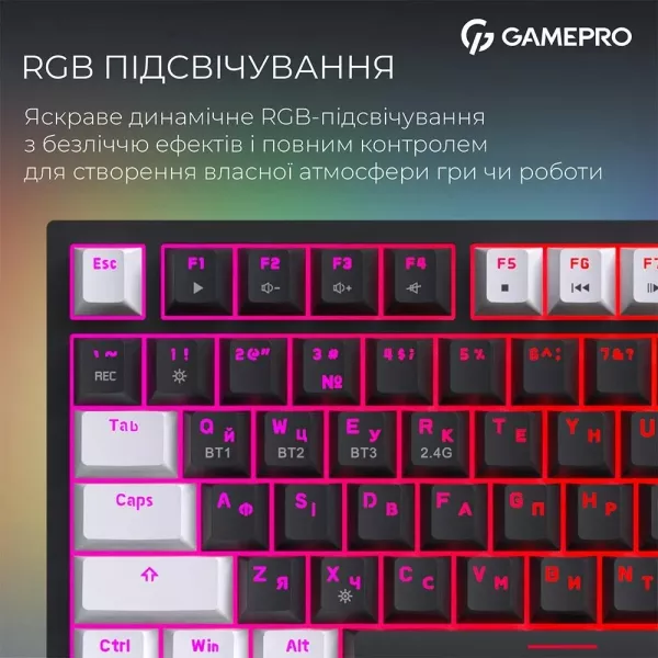 Клавіатура GamePro Asgard Valhalla Pro 75% Rainy switches (Black) (UA)