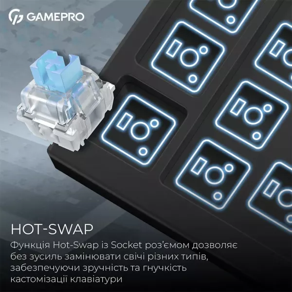Клавіатура GamePro Asgard Valhalla Pro 75% Rainy switches (White) (UA)
