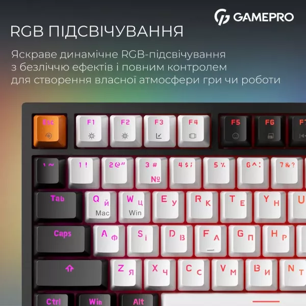 Клавіатура GamePro Asgard Valhalla MAX 75% Magnetic switches (Black) (UA