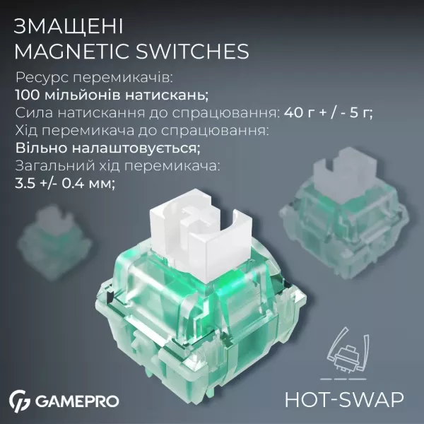 Клавіатура GamePro Asgard Valhalla MAX 75% Magnetic switches (Black) (UA