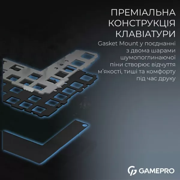 Клавіатура GamePro Asgard Valhalla MAX 75% Magnetic switches (Black) (UA