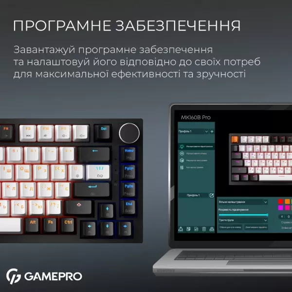 Клавіатура GamePro Asgard Valhalla MAX 75% Magnetic switches (Black) (UA