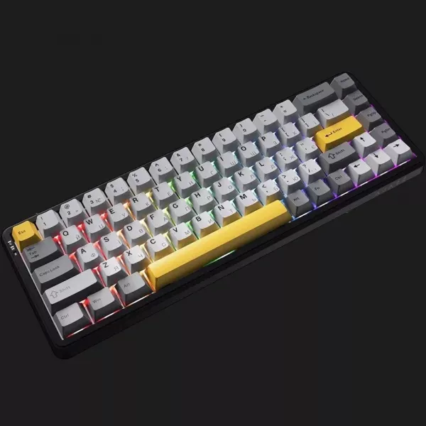 Клавіатура ігрова Ajazz (Black/Gray/Yellow) (AK680-M-BGY-AW) (UA)