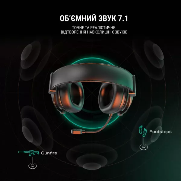 Ігрова гарнітура Fifine RGB H6 (Black) (UA)