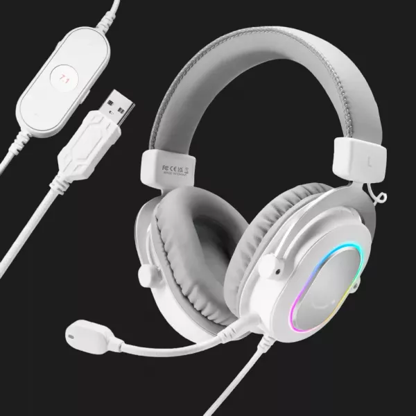 Ігрова гарнітура Fifine RGB H6W (White) (UA)