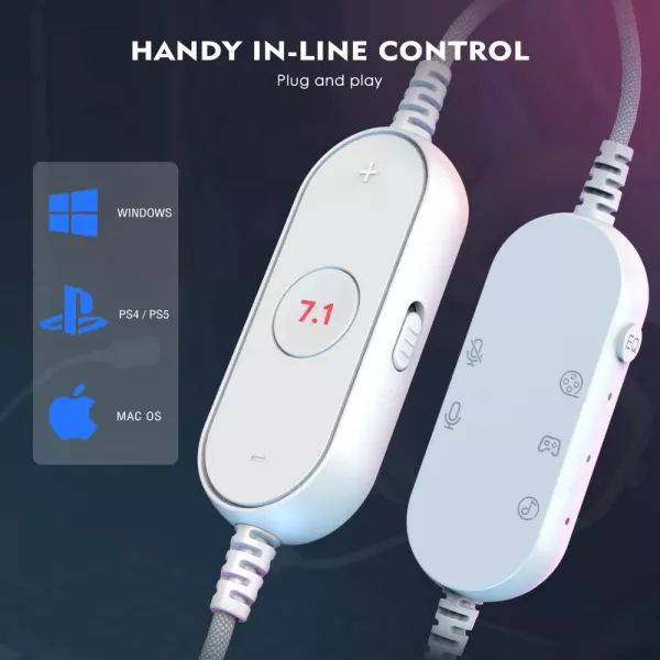 Ігрова гарнітура Fifine RGB H6W (White) (UA)
