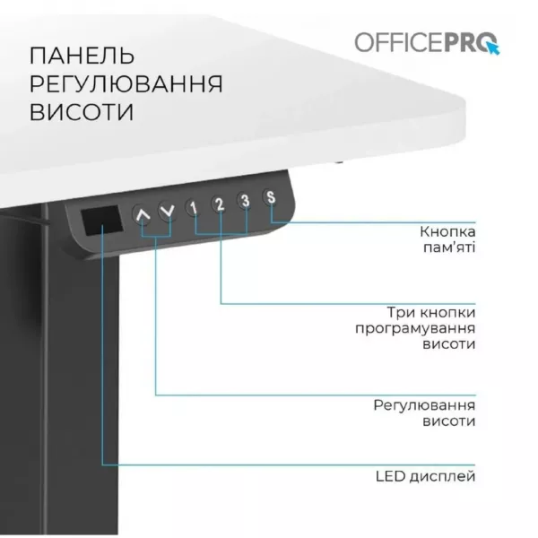 Комп'ютерний стіл OfficePro ODE1470WB (White/Black)