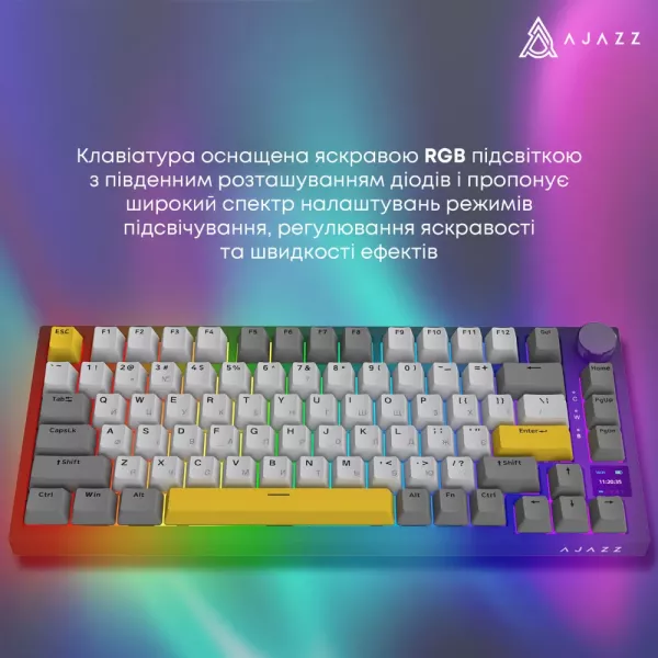 Клавіатура ігрова Ajazz AK820 PRO Gift Switch (Black) (AK820PRO-G-BGY) (UA)