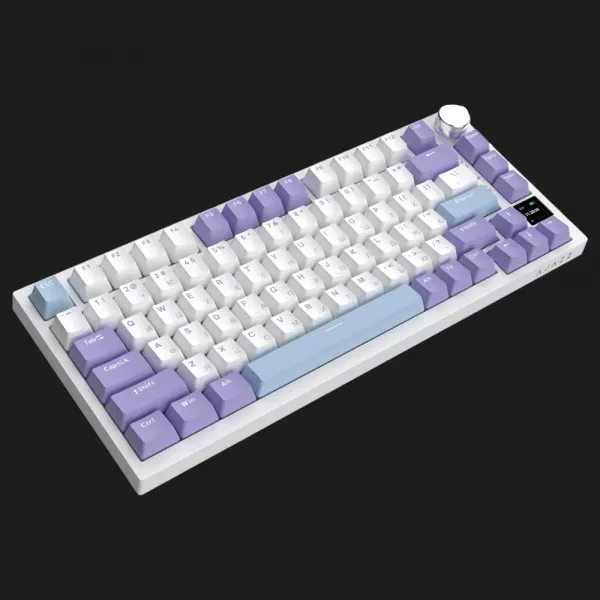 Клавіатура ігрова Ajazz AK820 PRO Gift Switch (White/Purple) (AK820PRO-G-PWB) (UA)