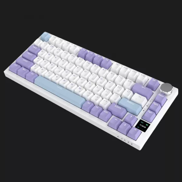 Клавіатура ігрова Ajazz AK820 PRO Gift Switch (White/Purple) (AK820PRO-G-PWB) (UA)