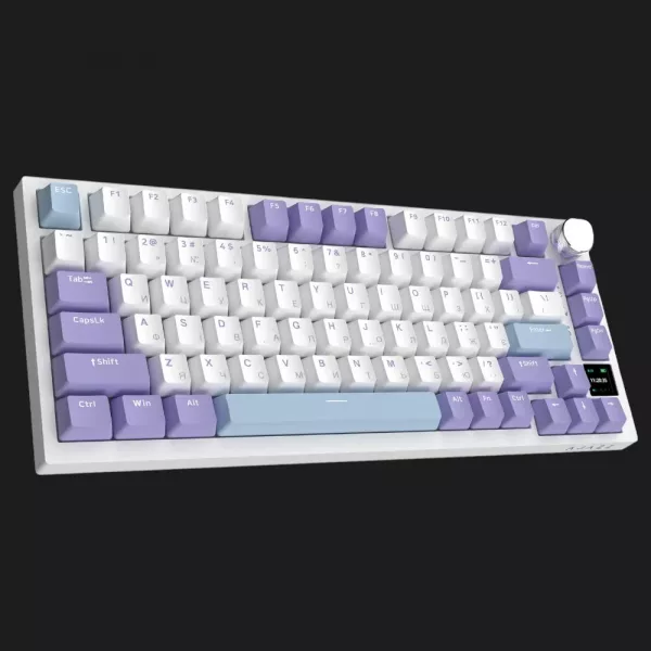 Клавіатура ігрова Ajazz AK820 PRO Gift Switch (White/Purple) (AK820PRO-G-PWB) (UA)
