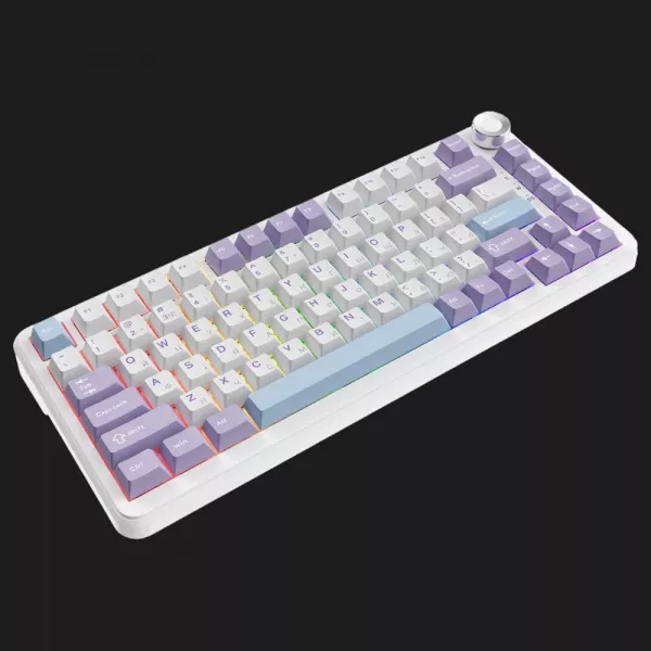 Клавіатура ігрова Ajazz AK820 MAX Magnetic Switches (White/Purple) (AK820MAX-WM-PWB) (UA)