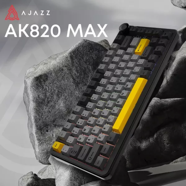 Клавіатура ігрова Ajazz AK820 MAX Magnetic Switches (Black) (AK820MAX-WM-BGY) (UA)