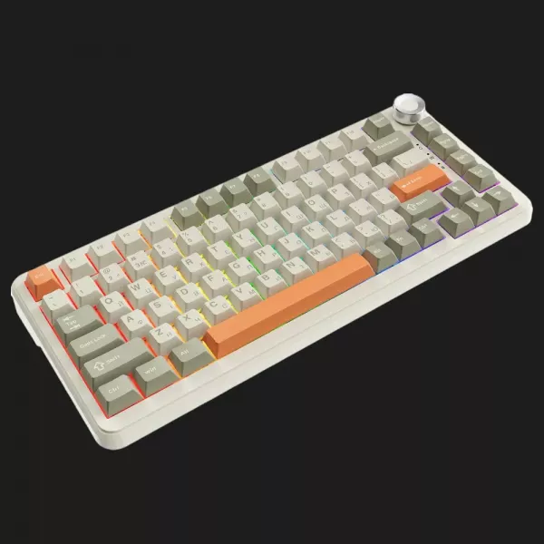 Клавіатура ігрова Ajazz AK820 MAX Flying Fish Switch (Retro) (AK820MAX-FF-R) (UA)