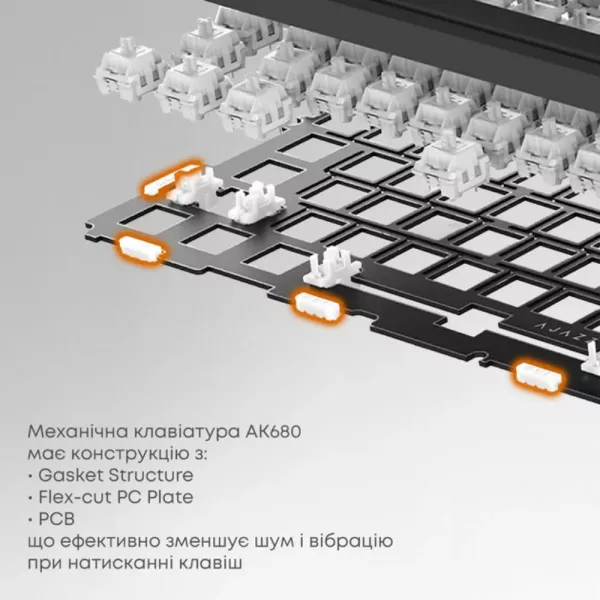 Клавіатура ігрова Ajazz AK680 MAX (Black) (AK680-WM-B-A) (UA)