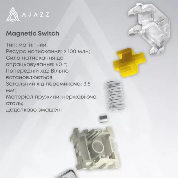 Клавіатура ігрова Ajazz AK680 MAX (White) (AK680-WM-W-A) (UA)