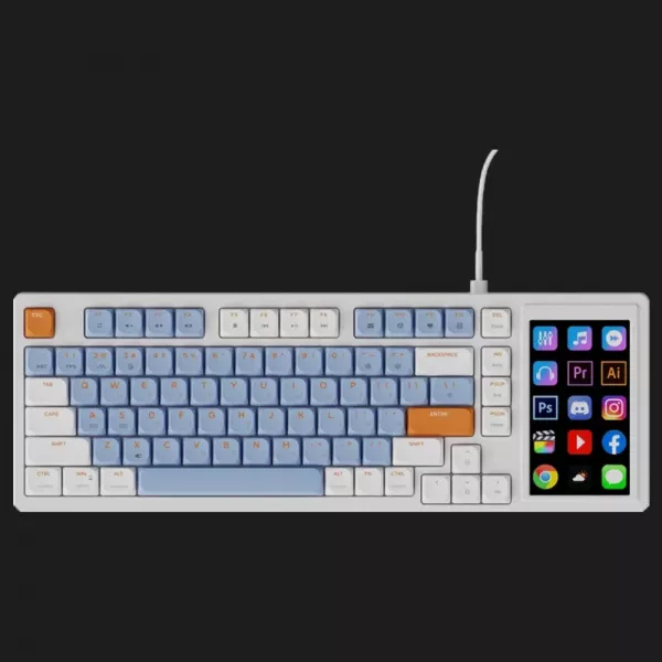 Клавіатура ігрова Ajazz AKP815 Red Switch (White/Blue) (AKP815-R-WBO) (UA)