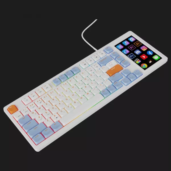 Клавіатура ігрова Ajazz AKP815 Red Switch (White/Blue) (AKP815-R-WBO) (UA)