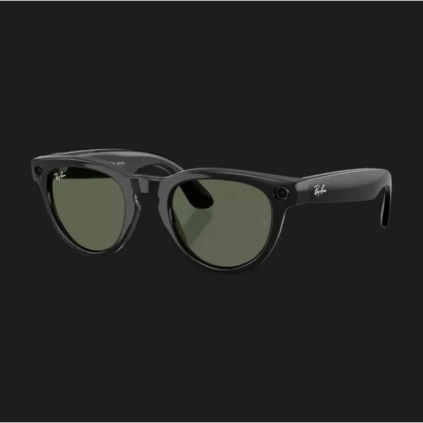 Смарт-окуляри Ray-Ban Meta Headliner (Gen 2) Low Bridge Fit (Shiny Black/G-15 Green) (RW4013F 601/71 51-23) (M)