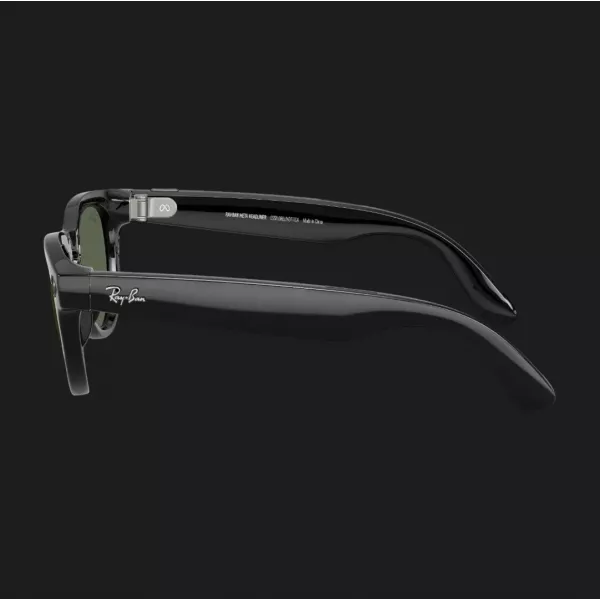 Смарт-окуляри Ray-Ban Meta Headliner (Gen 2) Low Bridge Fit (Shiny Black/G-15 Green) (RW4013F 601/71 51-23) (M)