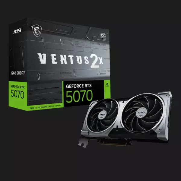 Відеокарта MSI GeForce RTX 5070 Ventus 2X OC 12GB (GeForce RTX 5070 12G VENTUS 2X OC)