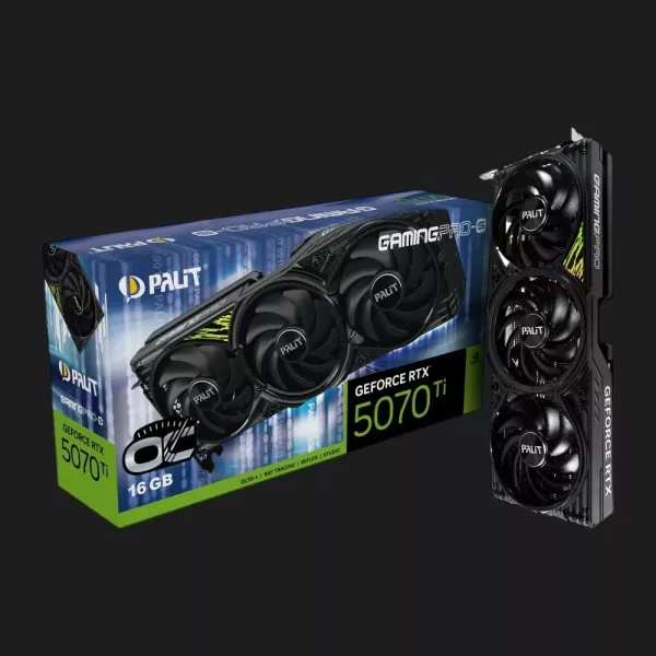 Відеокарта Palit GeForce RTX 5070 Ti GamingPro-S OC 16GB (NE7507TS19T2-GB2031U)