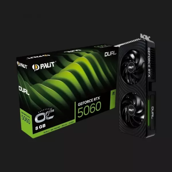 Відеокарта Palit GeForce RTX 5060 Dual OC 8GB (NE75060S19P1-GB2063D)