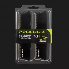 Оперативна памʼять Prologix Black DDR5 32GB 2x16GB 6000MHz (PRO32GB6000B5K)