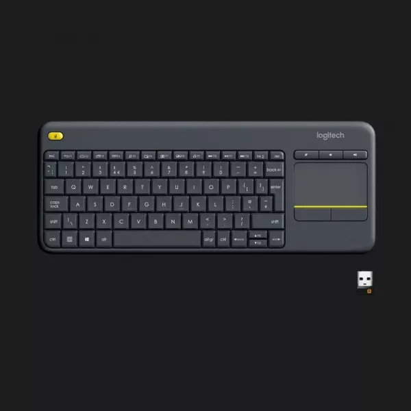 Клавіатура бездротова Logitech K400 Plus (Black) (UA)