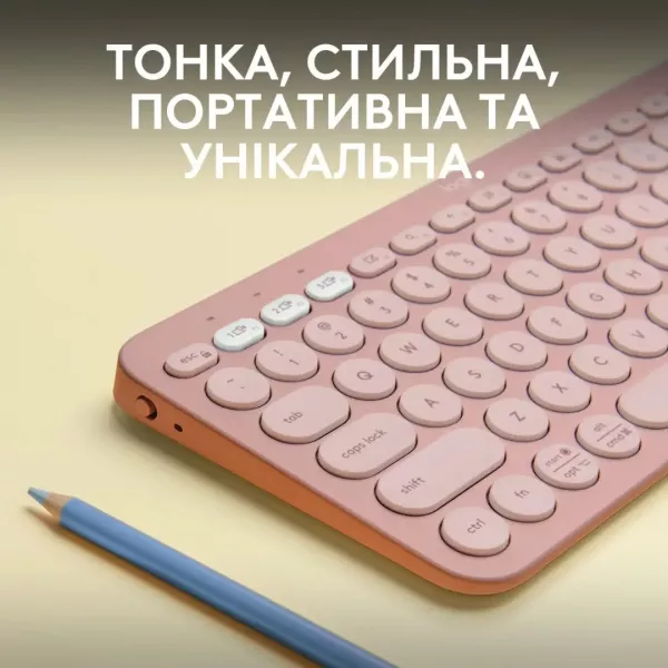 Клавiатура Logitech Pebble Keys 2 K380s (Rose) (UA)