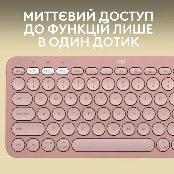 Клавiатура Logitech Pebble Keys 2 K380s (Rose) (UA)