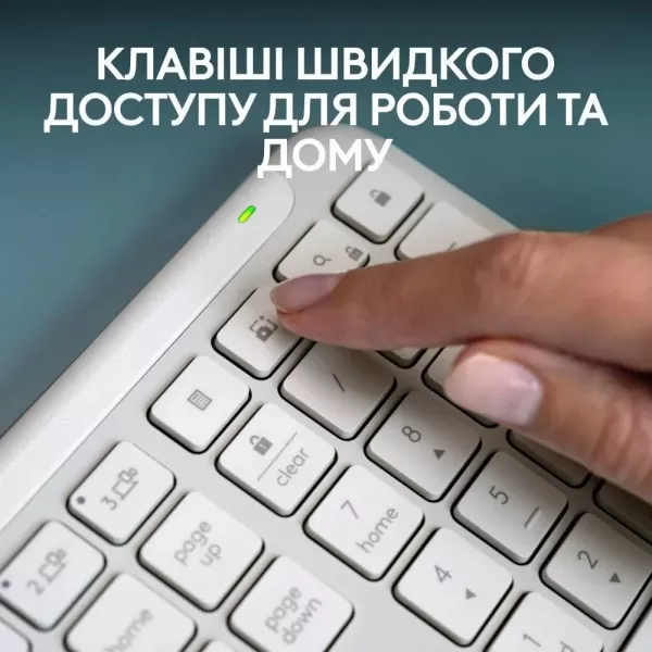 Клавiатура бездротова Logitech Signature Slim K950 USB (Off-White) (UA)