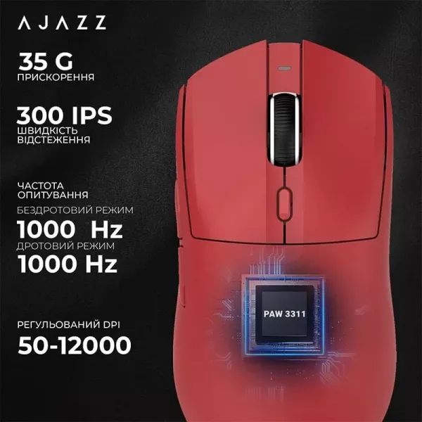 Ігрова миша Ajazz AJ139 V2 MC (Red) (UA)