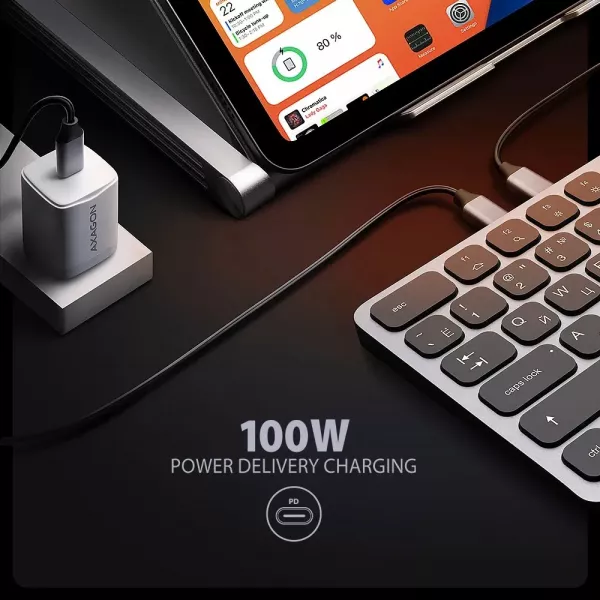 Клавіатура AXAGON HMC-KB 9 in 1 Layout USB (Silver/Black) (UA)