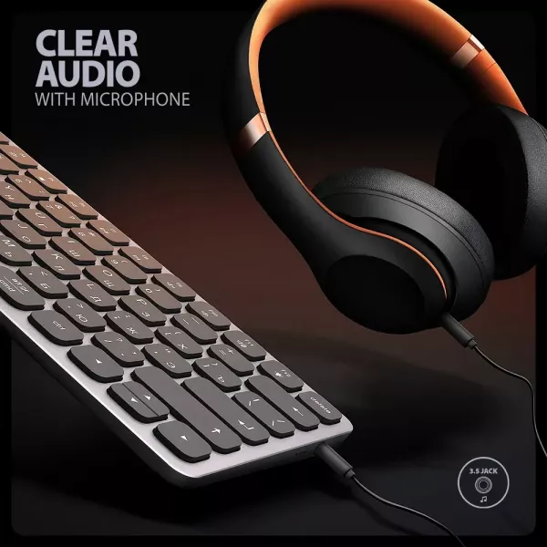 Клавіатура AXAGON HMC-KB 9 in 1 Layout USB (Silver/Black) (UA)