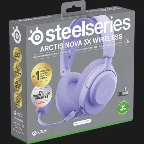 Ігрова гарнітура SteelSeries Arctis Nova 3X Wireless MultiPlatform/Xbox (Lavender) (UA)