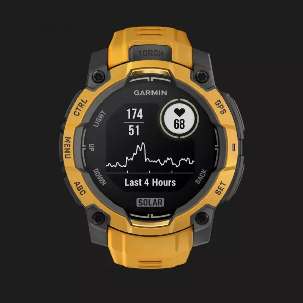 Garmin Instinct 3 45mm Solar Sunburst with Sunburst/Gray Band
