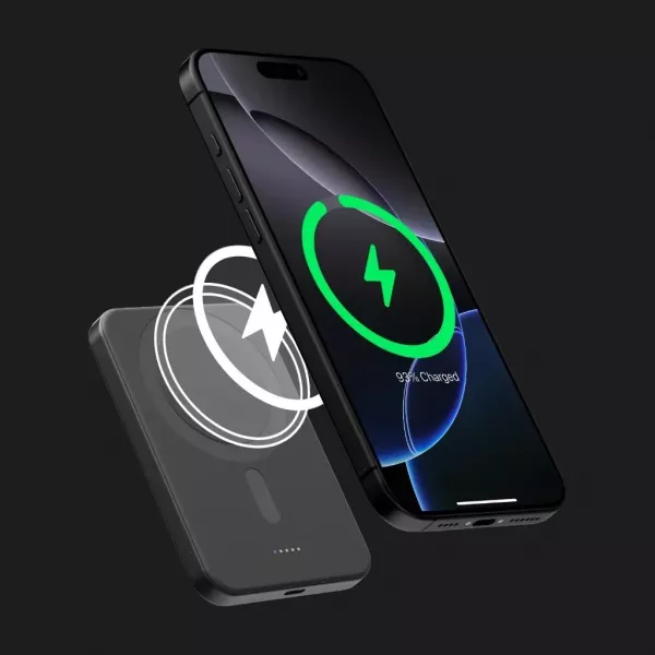 Зарядний пристрій Power Bank Pitaka Aramid Fiber Magnetic Qi2 (5000mAh) (Moonrise)