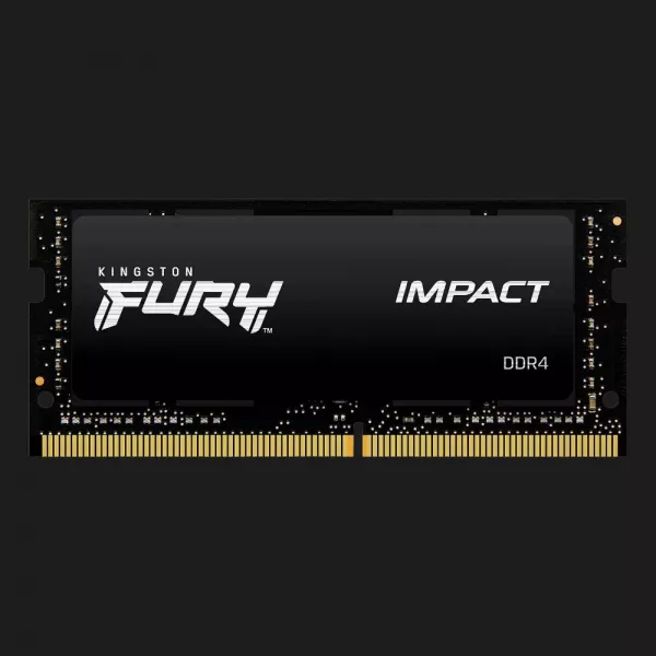 Оперативна памʼять Kingston Fury Impact SO-DIMM DDR4 16GB 1x16GB 3200MHz (KF432S20IB/16)