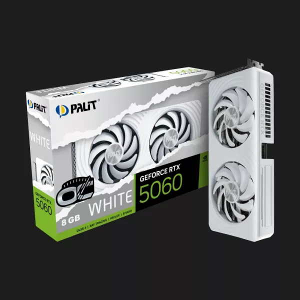 Відеокарта Palit GeForce RTX 5060 White OC 8GB (NE75060U19P1-GB2063M)