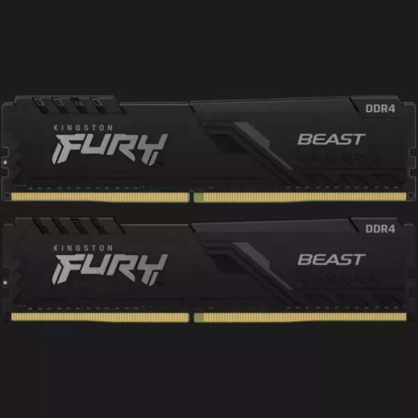 Оперативна памʼять Kingston Fury Beast DDR4 16GB 2x8GB 3200MHz (KF432C16BBK2/16WP)