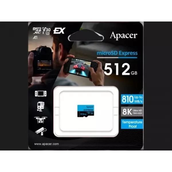 Карта пам'яті Apacer microSDXC Express 512Gb class 10 V30 A1 (Compatible with Nintendo Switch 2)