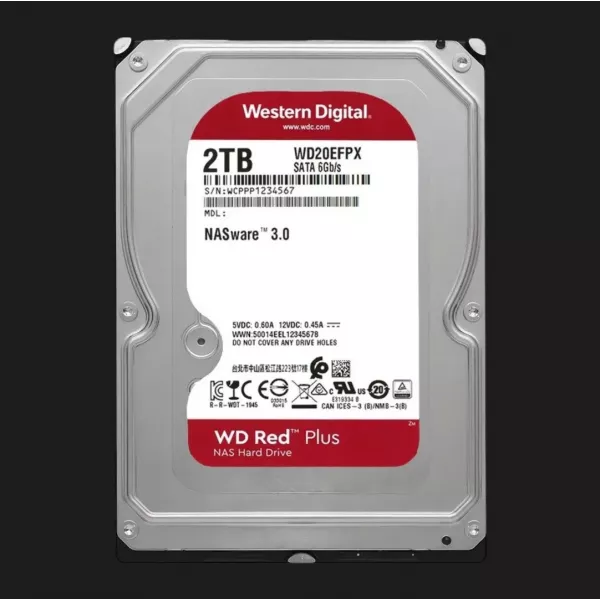 Жорсткий диск Western Digital Red Plus 2TB 3.5