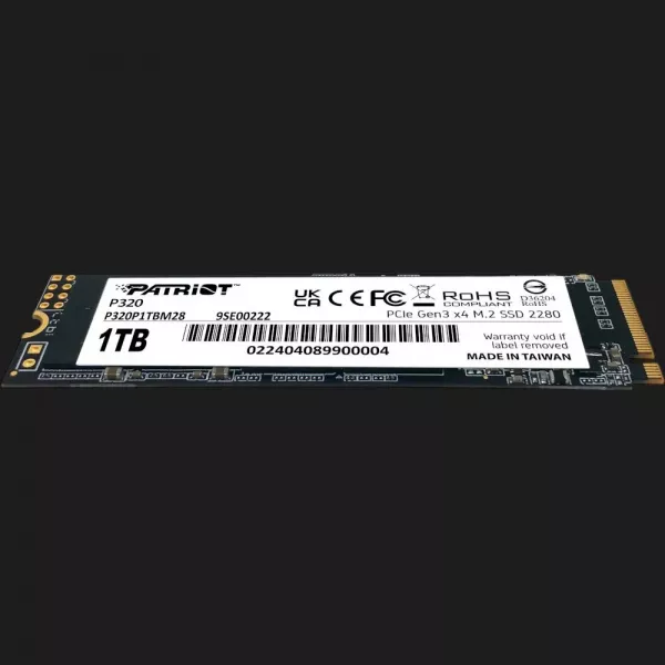 Накопичувач SSD Patriot P320 1TB NVMe PCIe 3.0 (P320P1TBM28)