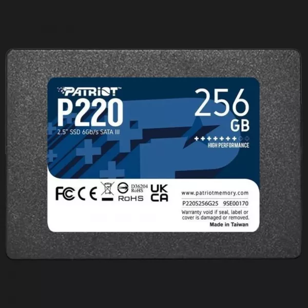 Накопичувач SSD Patriot P220 256GB SATA (P220S256G25)