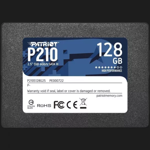 Накопичувач SSD Patriot P210 128GB SATA (P210S128G25)